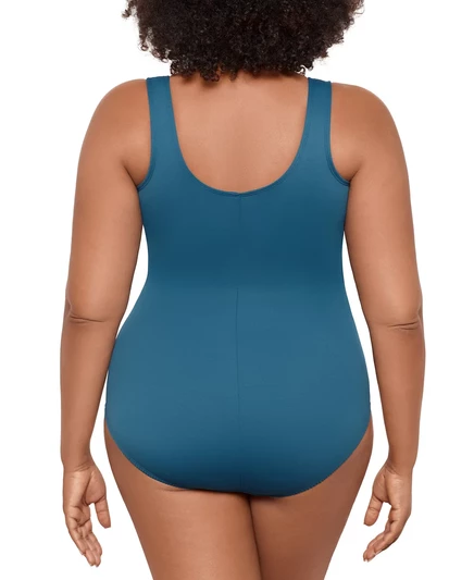 Костюм Miraclesuit Женский костюм Miraclesuit Plus Must Haves Oceanus для контроля живота, цельный купальник aegean