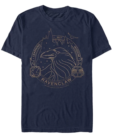 Мужская футболка fifth sun harry potter ravenclaw с графикой, синяя