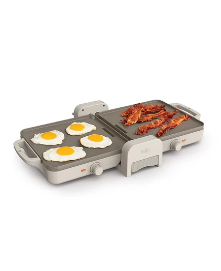 Электрогриль Bella Fold & Store Dual Temp, 10″×20″, бежевый