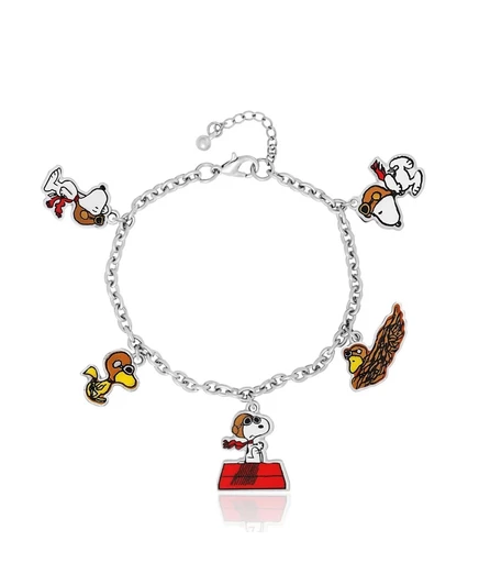 Браслет Peanuts с шармами Snoopy и друзьями, разноцветный