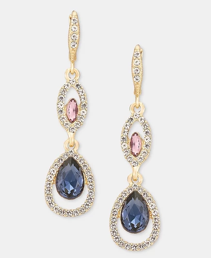 Женские серьги Givenchy двойные, разноцветные
