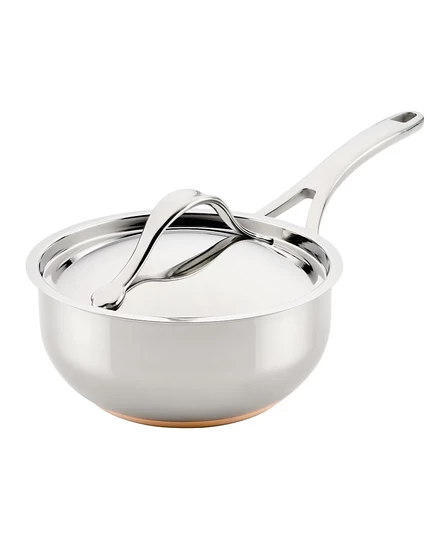 Соусник Anolon Nouvelle Copper 2,4 л с крышкой, серебристый