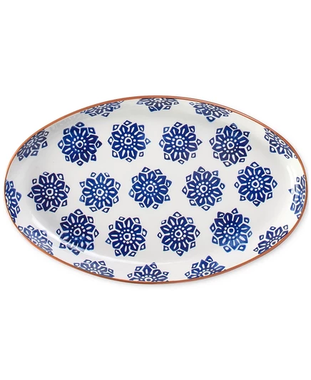 Сервировочное блюдо Euro Ceramica Costa Azul овальное, синее