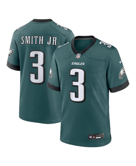 Мужская игровая футболка Nolan Smith Philadelphia Eagles green