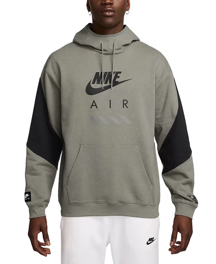 Мужское худи Nike Air Fleece свободного кроя с логотипом, зеленое