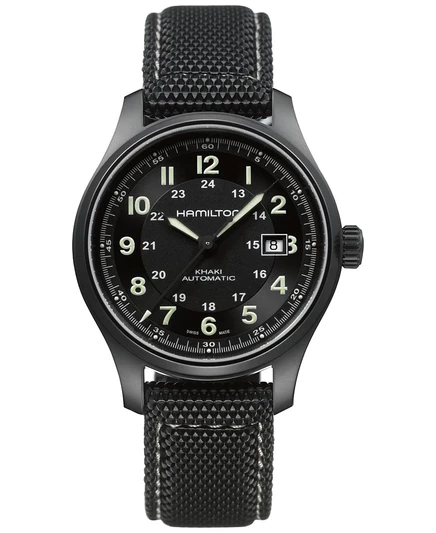 Мужские часы Hamilton Khaki Field автомат, 42 мм, черные