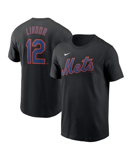 Мужская футболка Nike Lindor New York Mets, черная