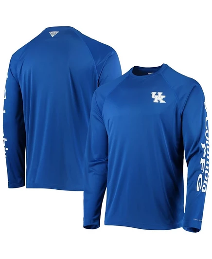 Мужской лонгслив Columbia Kentucky Wildcats Omni-Shade, синий