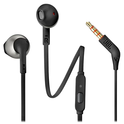 Проводные наушники-вкладыши JBL Tune 205 черного цвета