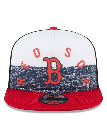 Мужская бело-красная кепка-бейсболка Trucker 9FIFTY Snapback с А-образной рамой Boston Red Sox от New Era white, red