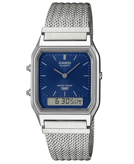 Японские кварцевые серебристые часы Casio Унисекс 29,8 мм
