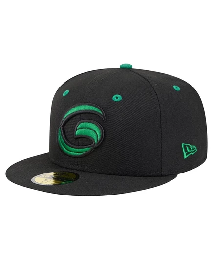Мужская кепка New Era 59FIFTY Greensboro Grasshoppers, черная