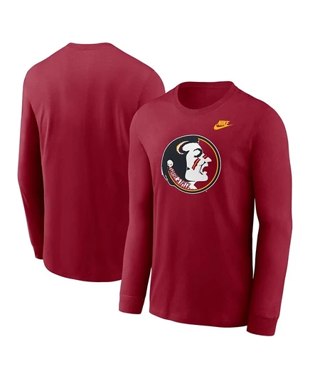 Мужская футболка с длинным рукавом Nike Florida State Legacy, бордовая