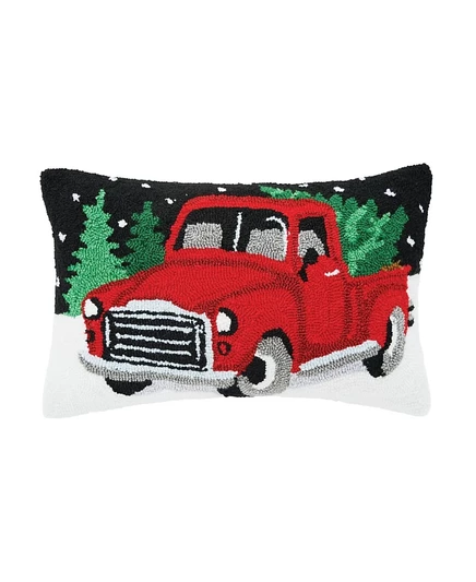 Декоративная подушка C & F Home Snowy Truck 36×56 см, черная