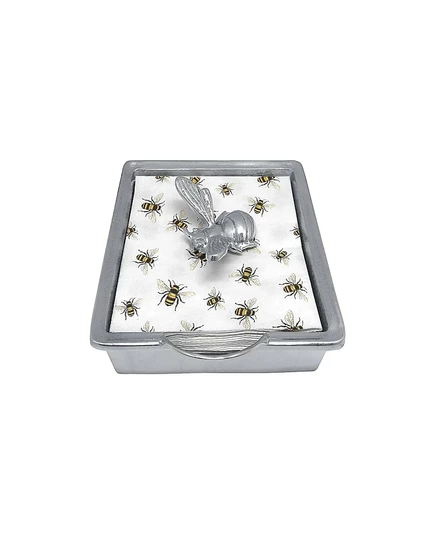 Салфетница Mariposa Honeybee Signature с грузиком, серебро
