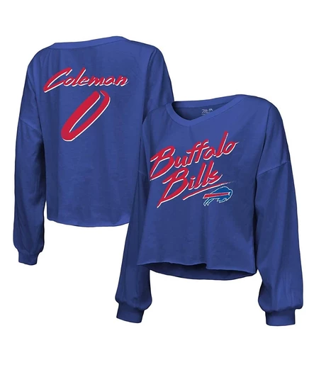 Женский топ Majestic Buffalo Bills, открытые плечи, синяя
