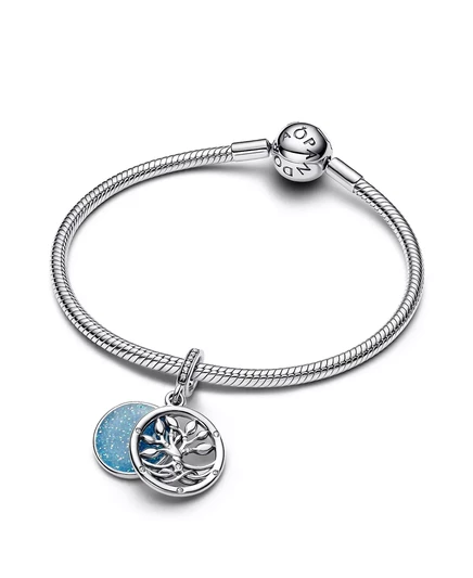  Светящееся в темноте двойное подвесное украшение Infinity Tree sterling silver