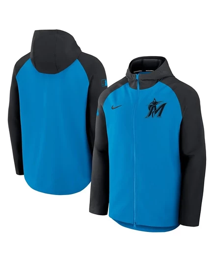 Мужская куртка Nike Miami Marlins Authentic Therma, сине-черная