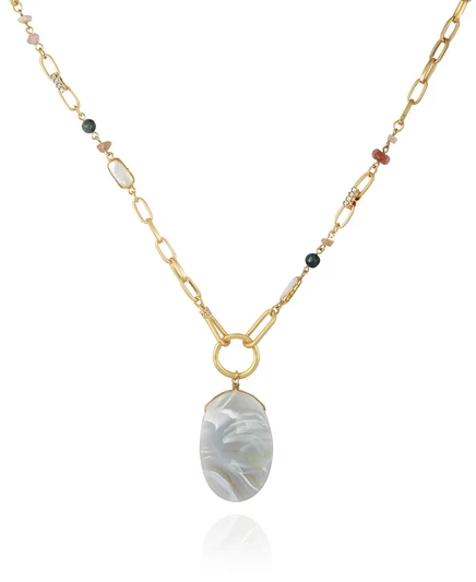 Женское колье T Tahari One Strand с агатом, золотистое