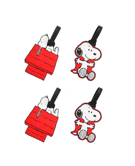 Багажные бирки Peanuts Snoopy из ПВХ, набор 4 шт., разноцветные