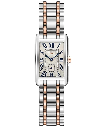 Женские швейцарские часы Longines DolceVita с браслетом из 18-каратного золота и нержавеющей стали 20,5 мм x 32 мм