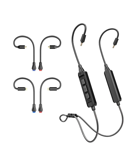 Кабель-адаптер беспроводной связи Bluetooth MEE audio BT3 для наушников-вкладышей с 3 разъемами черного цвета