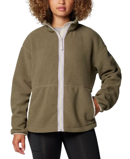  Женская флисовая куртка Kenton на молнии stone green, dark stone