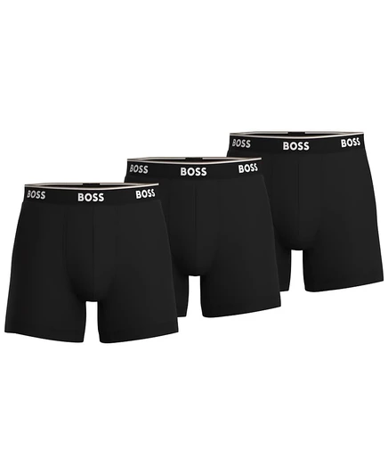 Мужские черные боксерские трусы Hugo Boss из 3-х комплектов black