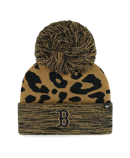 Женская вязаная шапка 47 Brand Boston Red Sox, коричневая