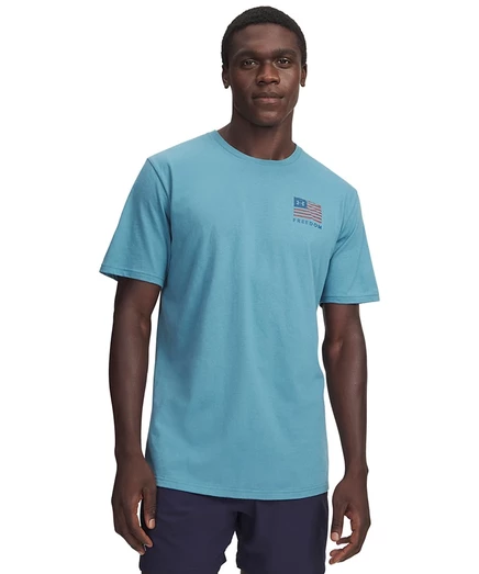 Мужская футболка с коротким рукавом Under Armour с флагом свободы США синего цвета