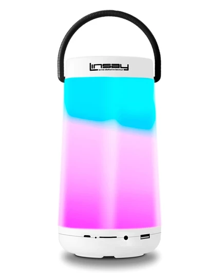 Портативная Bluetooth-колонка Linsay SLP-500CW с подсветкой LED, белая