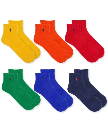 Мужские носки Polo Ralph Lauren, 6 пар, укороченные, ассорти
