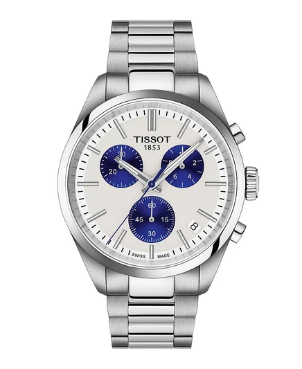 Мужские часы-браслет Tissot из нержавеющей стали серого цвета, 40 мм