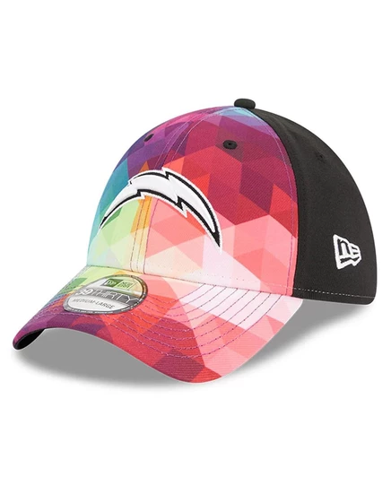 Мужская и женская кепка New Era, многоцветная, черная, Los Angeles Chargers 2023 NFL Crucial Catch 39 THIRTY Flex multicolor, black