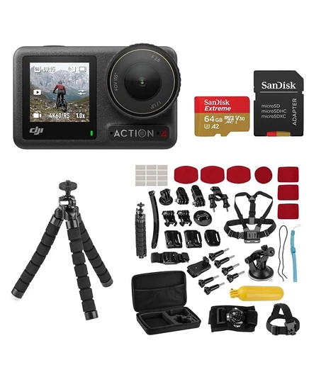 Экшн-камера DJI Osmo Action 4 комплект Froggi, 64 ГБ, черная