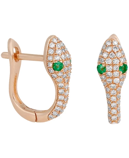 Серьги-кольца из змеиной кожи для девочек Crew Viper rose gold-plated