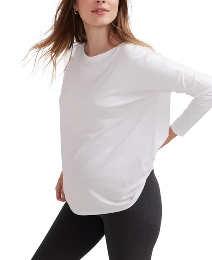 Женский лонгслив для беременных Hatch The Longsleeve, белый