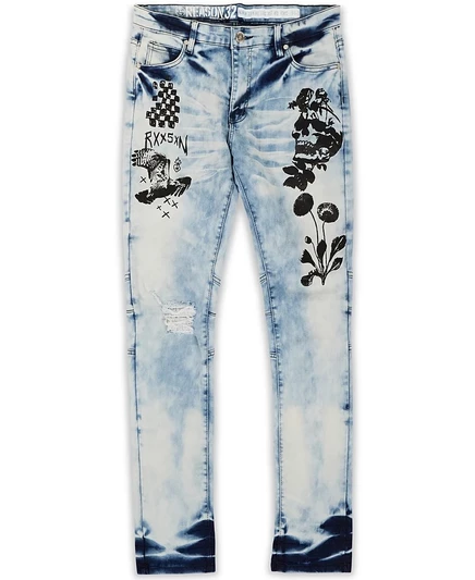 Мужские джинсы Reason Reach Skinny, большие, голубые