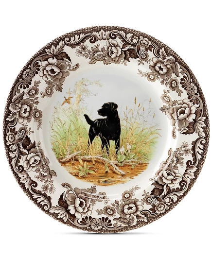 Черная лабораторная тарелка Spode Woodland коричневая