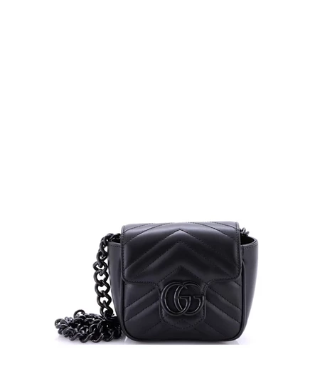 Женская поясная сумка Gucci GG Marmont мателассе, черная