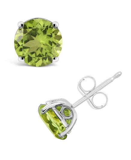 Женские серьги-пусеты Macy's с перидотом, серебро, зеленые