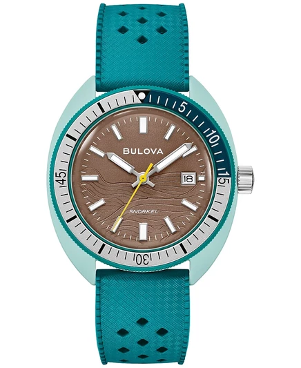 Мужские часы Bulova Snorkel, зеленые, 41 мм