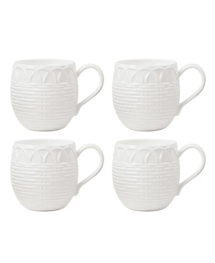 Кружки Lenox Wicker Creek, набор 4 шт., белые