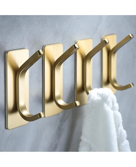 Самоклеящиеся крючки YIGII 4 шт., золотистые