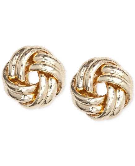 Серьги-пусеты Anne Klein «Узел», золотистые