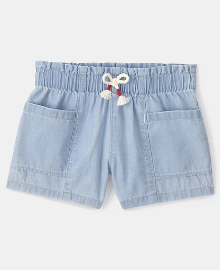 Детские шорты Carter's для девочек 2T–5T, шамбре, голубые