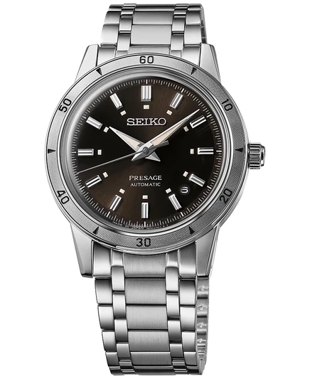 Мужские часы Seiko Presage 40 мм, автомат, коричневые