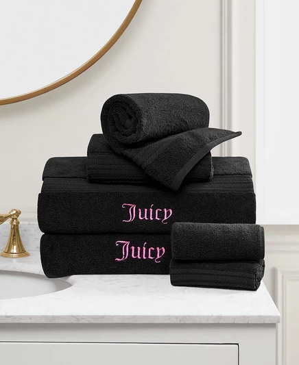 Комплект полотенец Juicy Couture Alyssa 6 шт., черный