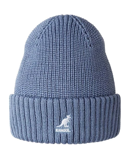 Мужская шапка-бини Kangol в рубчик из мериноса, синяя