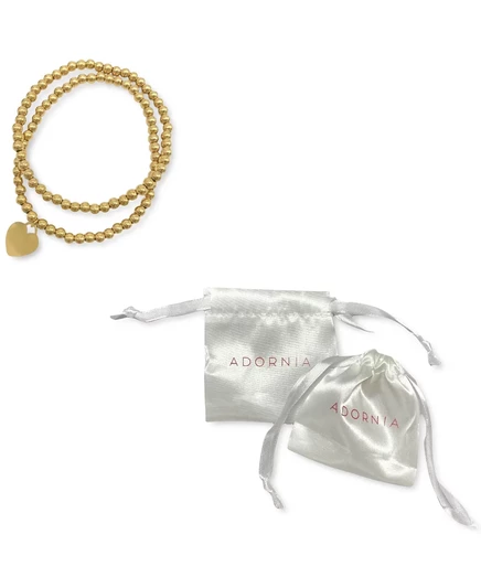 Браслеты Adornia Heart Ball позолоченные, золотистые